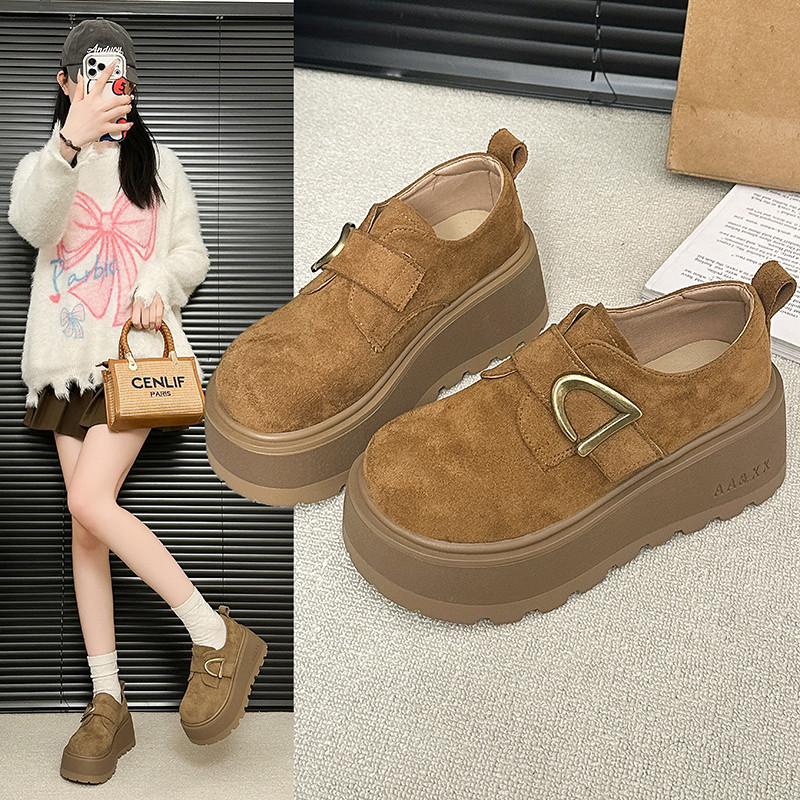 松糕厚底增高勃肯鞋女2026新款春季矮子乐一脚蹬复古博肯乐福单鞋,女鞋,勃肯鞋/软木鞋,淘宝优惠券,粉丝福利购,淘宝优惠卷