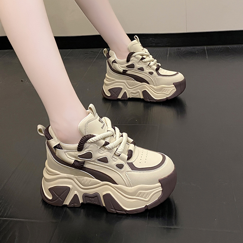 休闲厚底老爹鞋内增高运动鞋