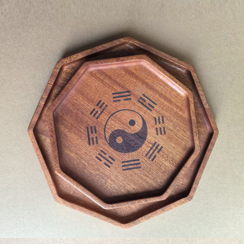 道家八卦八角托盘贡品摇卦盘