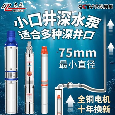 小型不锈钢深井泵家用高扬程大流量叶轮潜水泵农用灌溉深水抽水泵