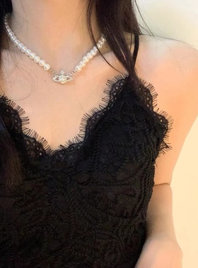 星球珍珠项链女轻奢小众设计感