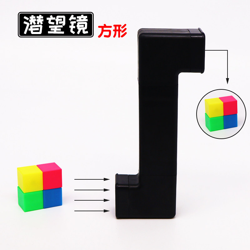 【苏学】潜望镜方形圆形折射镜简易潜望镜制作材料模型手工镜片小学生幼儿园教师科学玩具物理光学伸缩拐角