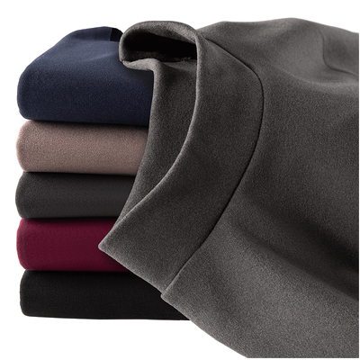 德绒保暖内衣男半高领加绒加厚冬