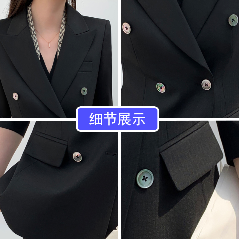 黑色西装套装女2025新款春秋气质女神范高级感大码西服职业正装
