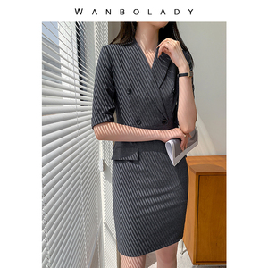 春季新款工装连衣裙女装气质通勤包臀裙修身显瘦高质感前台工作服