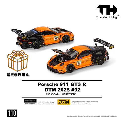 [Oseky]TrendsHobby TH 保时捷 911 GT3 R 92号 DTM 2025 110