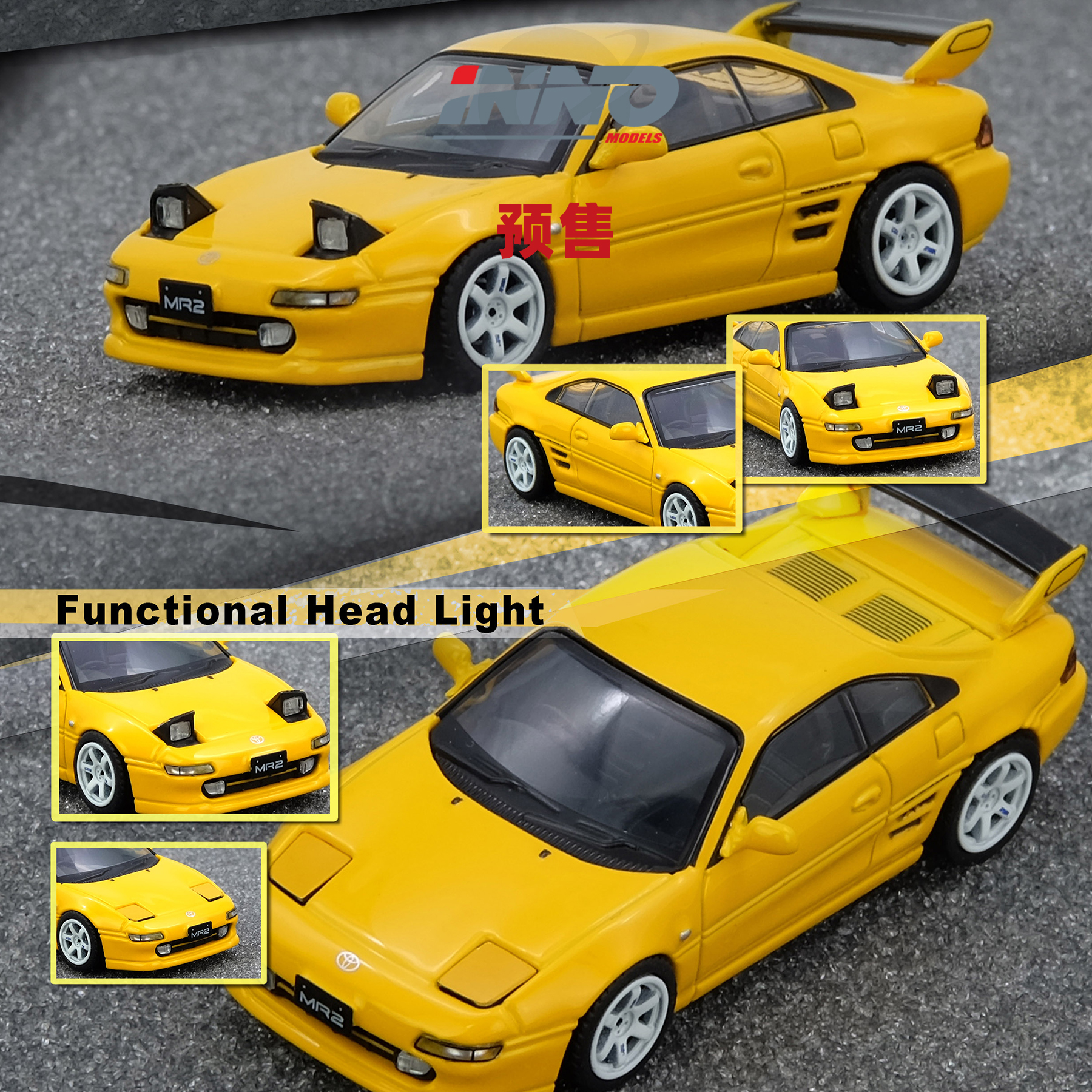 [Oseky]INNO 丰田 Toyota MR2 SW20 Yellow 合金 1:64