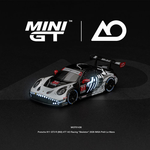 [Oseky]MINIGT 挂卡 保时捷 911 GT3 R 77号 化骨龙 夜光版 1436