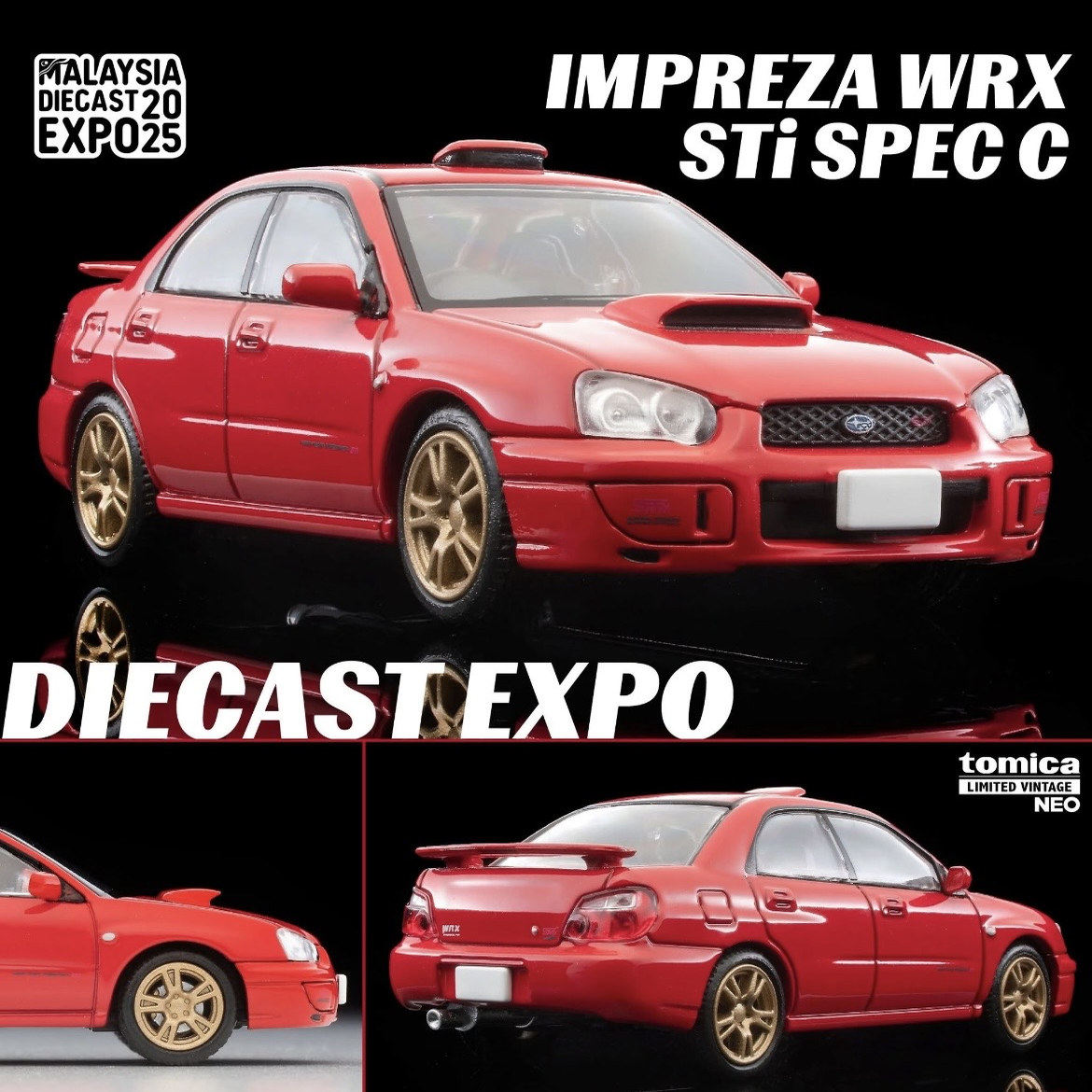 [Oseky]现货 TOMYTEC TLV 斯巴鲁 WRX STI 翼豹 马来西亚展会限定