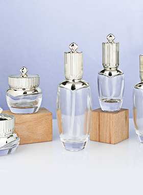 30g扁形分装瓶30ml泵头瓶50ml乳液瓶 精华瓶 黄色膏霜瓶 新款现货