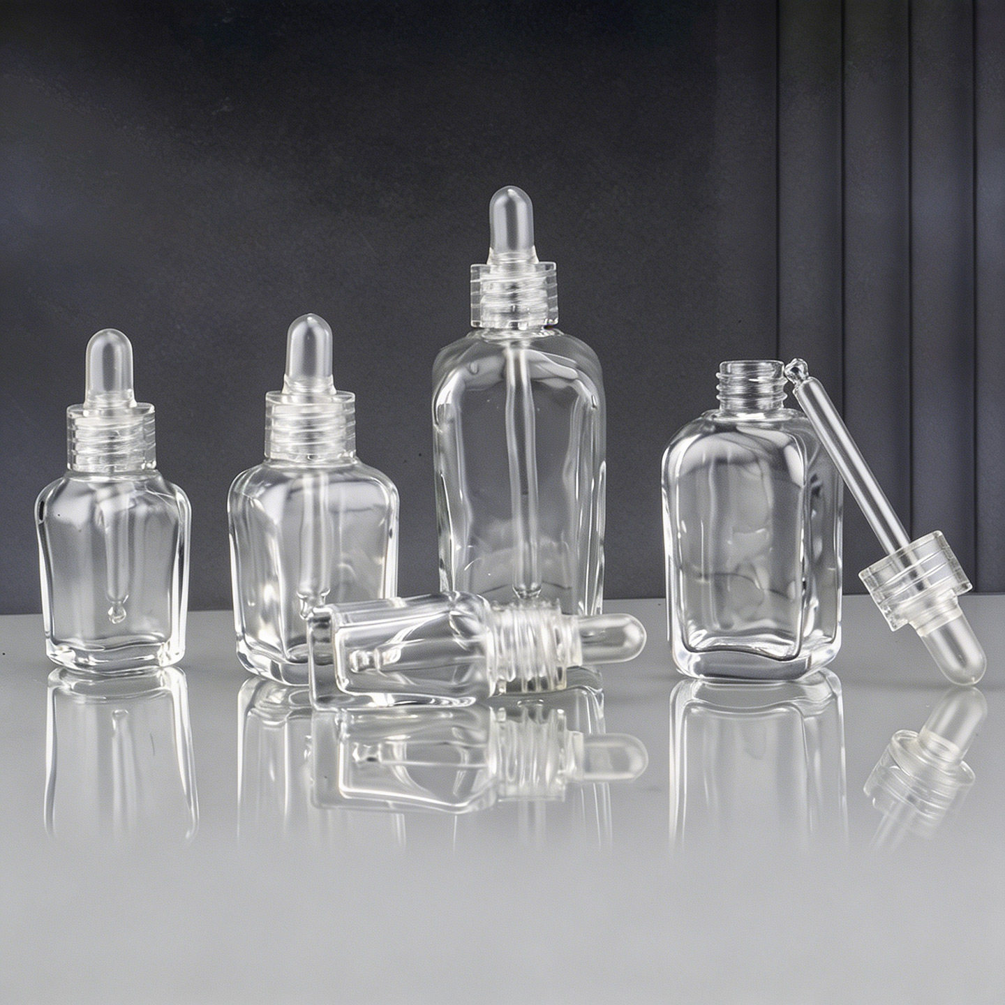 透明玻璃滴管精油瓶方形化妆香水分装瓶容器便携收纳瓶100ml滴瓶