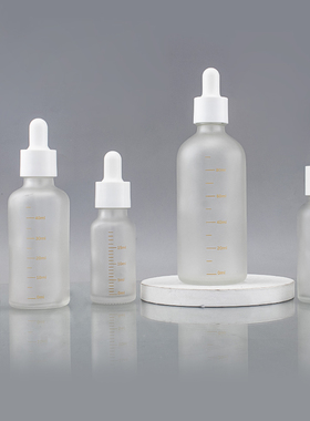 现货30ml玻璃小样瓶胶头滴管50ML透明精油瓶空瓶精华液化妆品批发