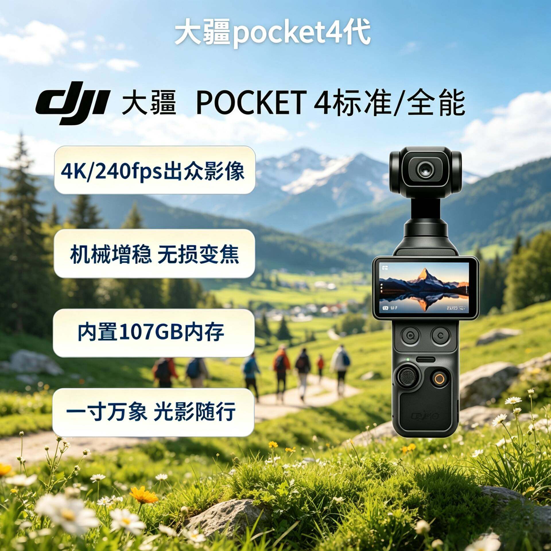 全新正品DJI/大疆osmo pocket4口袋相机四代官方运动旅游旗舰相机