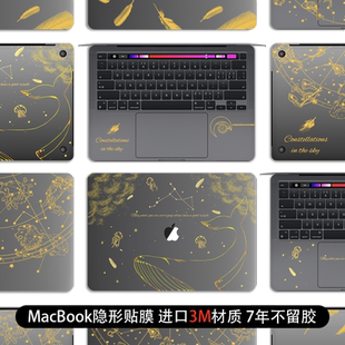 吉格士MacBook笔记本16机身膜创意2025彩色贴纸Air15苹果13电脑保护膜15寸贴膜3M透明Pro个性背膜M1/M2适用于