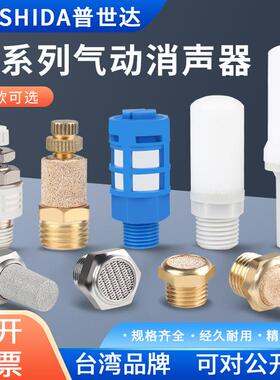 气动平消声器4分节流不锈钢消音器可调节流塑料消音器BSL-02 AN01