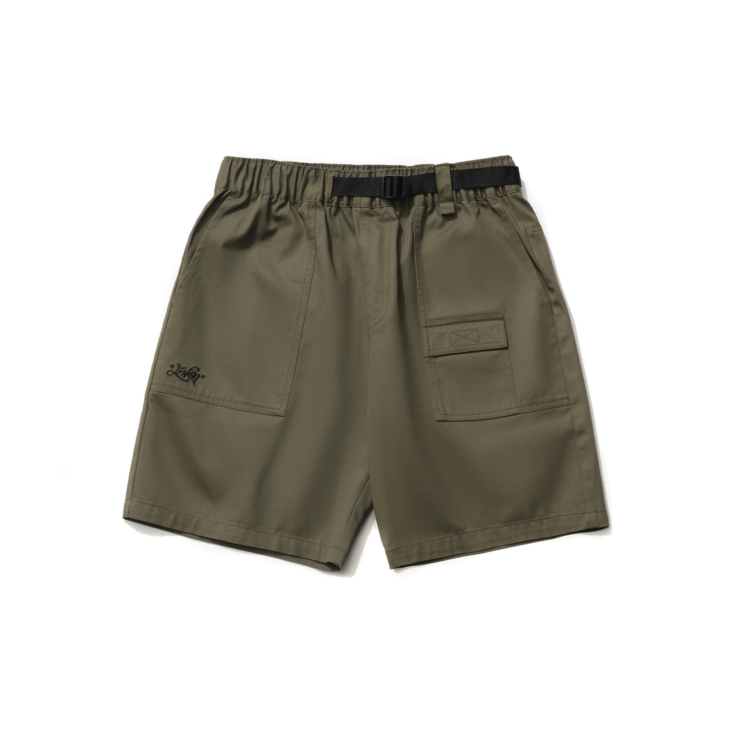 中国李宁夏季李宁滑板系列男子纯棉透气宽松休闲运动短裤AKSR119