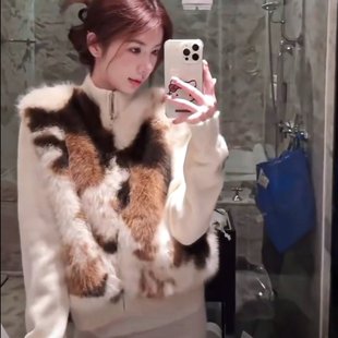 已出货 名媛风纯欲显瘦短外套女 小香风洋气时髦撞色毛毛针织开衫