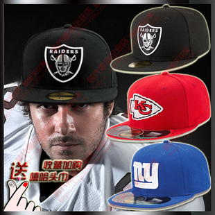 奥克兰突袭者帽子欧美男女反戴不可调节平沿棒球帽大头围嘻哈板帽