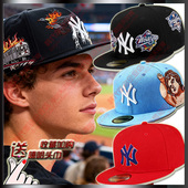 NY帽子平沿棒球帽纽约洋基队男女街舞嘻哈韩版 全封口瘦脸美式 板帽