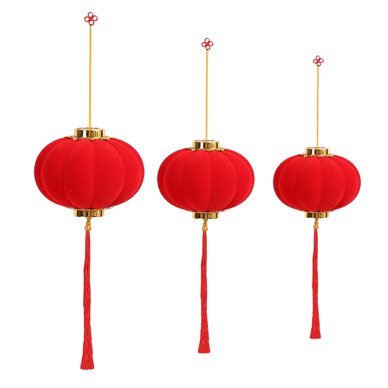 场景布置红灯笼盆景新年