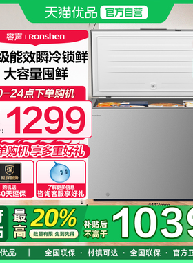 Ronshen/容声BD/BC-300ZMSMA伯雅钢减霜冷藏冷冻单温节能冷柜