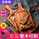 乌檀木牛排板沙比利西餐面包板果木牛扒托盘实木盘披萨板牛排餐盘