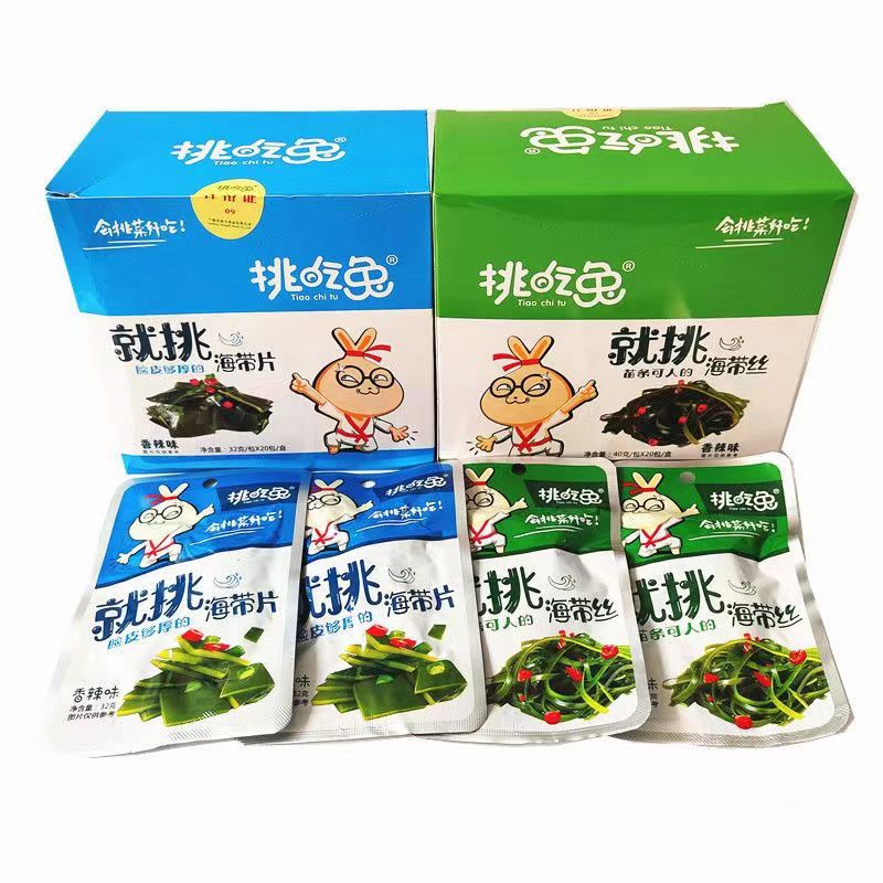 挑吃兔海带丝海带片开袋即食