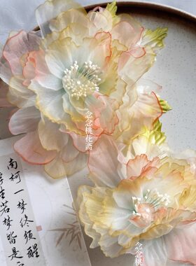 平价小清新花朵发夹古风烫花头花