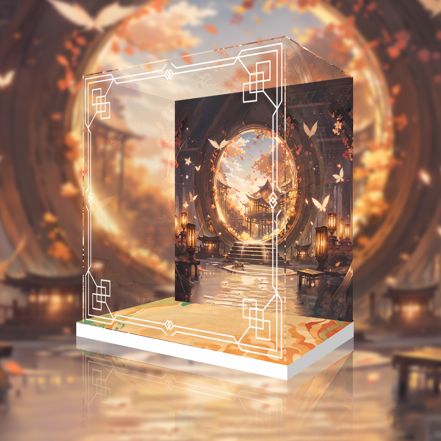 适用碧蓝航线埃格妮丝埃吉尔手办专用亚克力展示盒透明收纳防尘罩