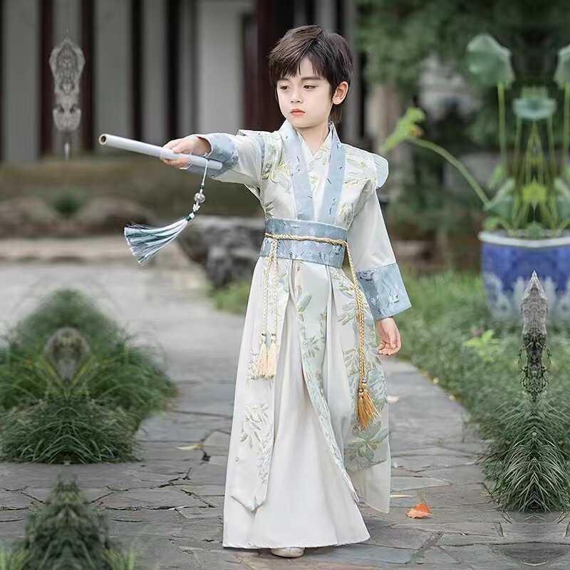 常规春秋男织金国学服汉服图片