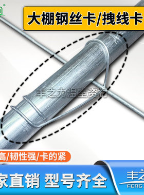 温室大棚配件拽线卡子钢丝卡扣直杆卡压顶簧钢管钢丝弹簧十字卡