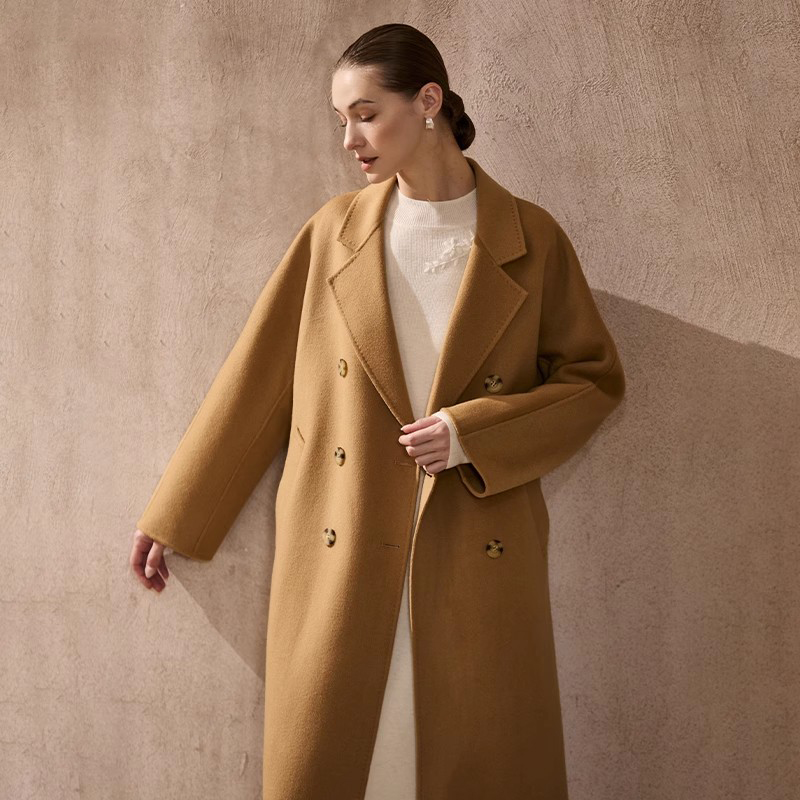 经典直筒版型纯羊毛双面呢大衣