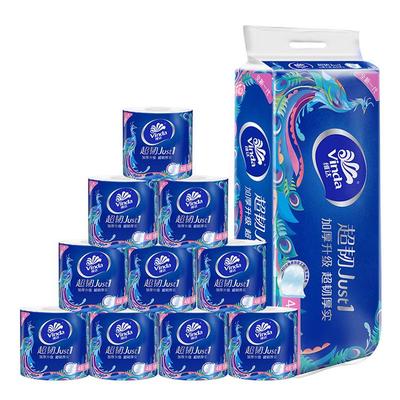 维达卷纸国潮超韧4层加厚180g压花厕纸卷筒纸卫生纸巾家庭装实惠