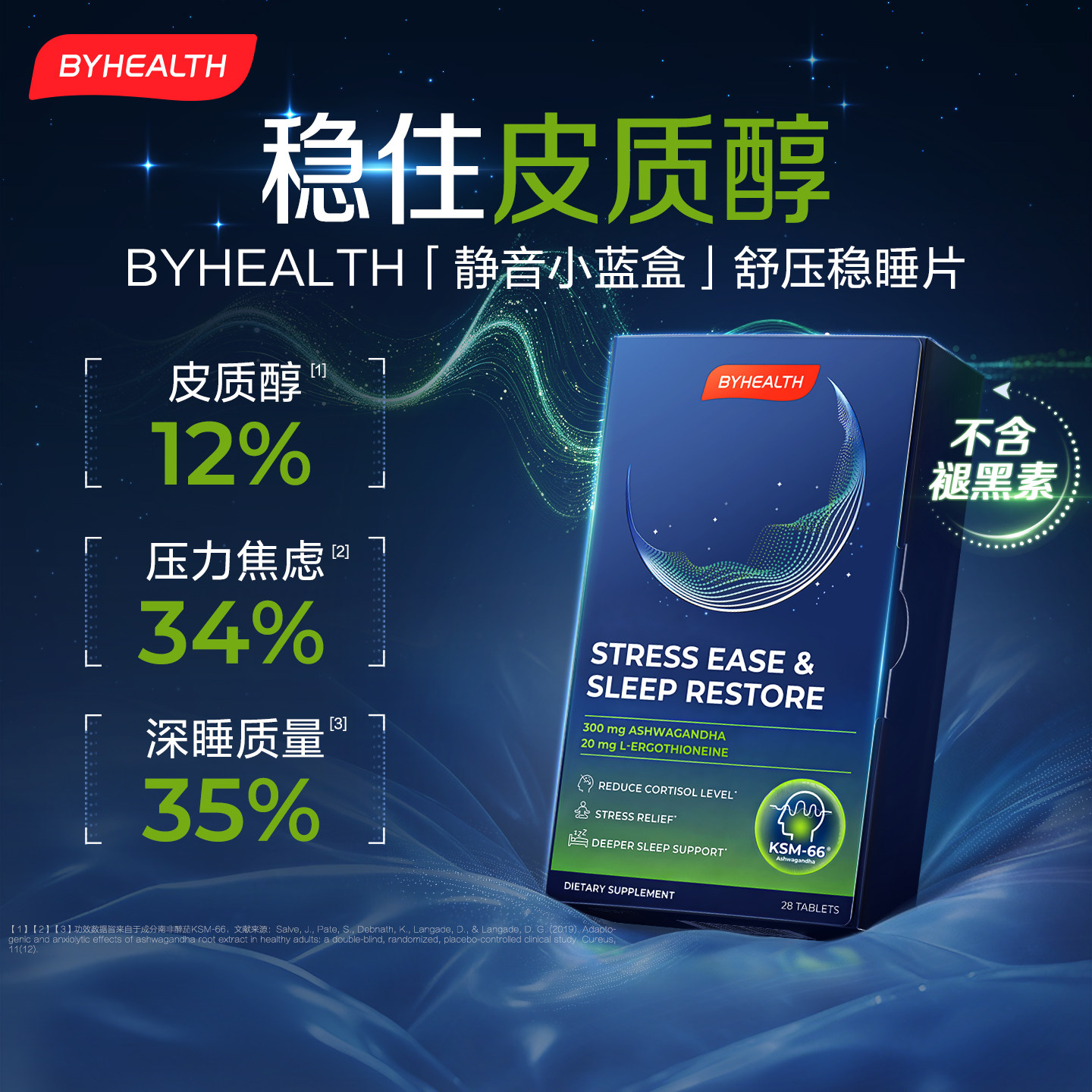 BYHEALTH降皮质醇片非褪黑素
