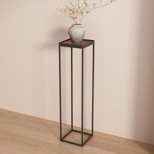 手工铁艺花架落地置物架创意装饰空间茶室摆件新中式花几边几架