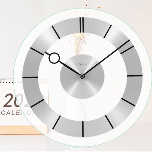 荷兰nextime立时天玻璃挂钟表