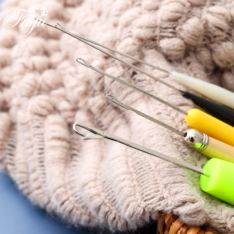 带舌毛线柄塑料细小毛衣勾针织毛线舌针钩针编织针勾的钩工具鞋头