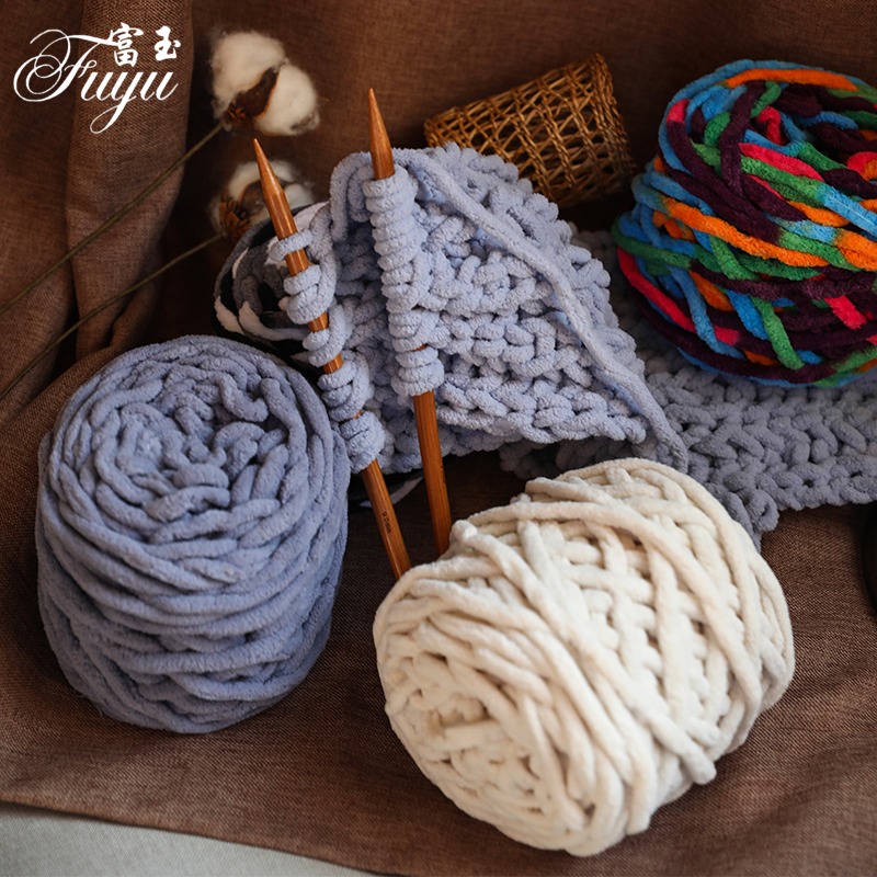 手工编织包包勾拖鞋女粗毛线