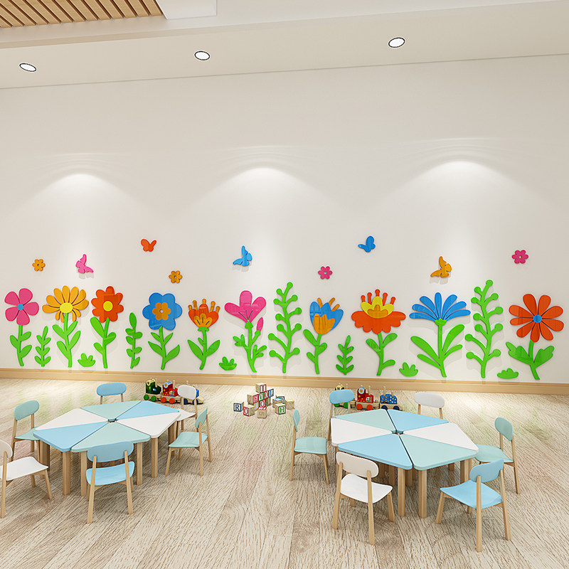 幼儿园花草植物装饰立体墙贴踢脚线墙面防撞遮丑海洋鱼背景墙自粘,家居饰品,软装墙贴,淘宝优惠券,粉丝福利购,淘宝优惠卷