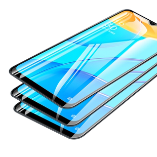 oppoa35钢化膜OPPO A35全屏覆盖2021款oppoa35手机贴膜护眼抗蓝光opopa35防爆指纹屏幕贴纸ooppa35全包无白边