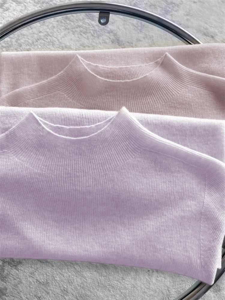 粉色温柔风软糯半高领针织衫女春秋毛衣洋气小香风内搭打底衫上衣,运动/瑜伽/健身/球迷用品,瑜伽t恤,淘宝优惠券,粉丝福利购,淘宝优惠卷