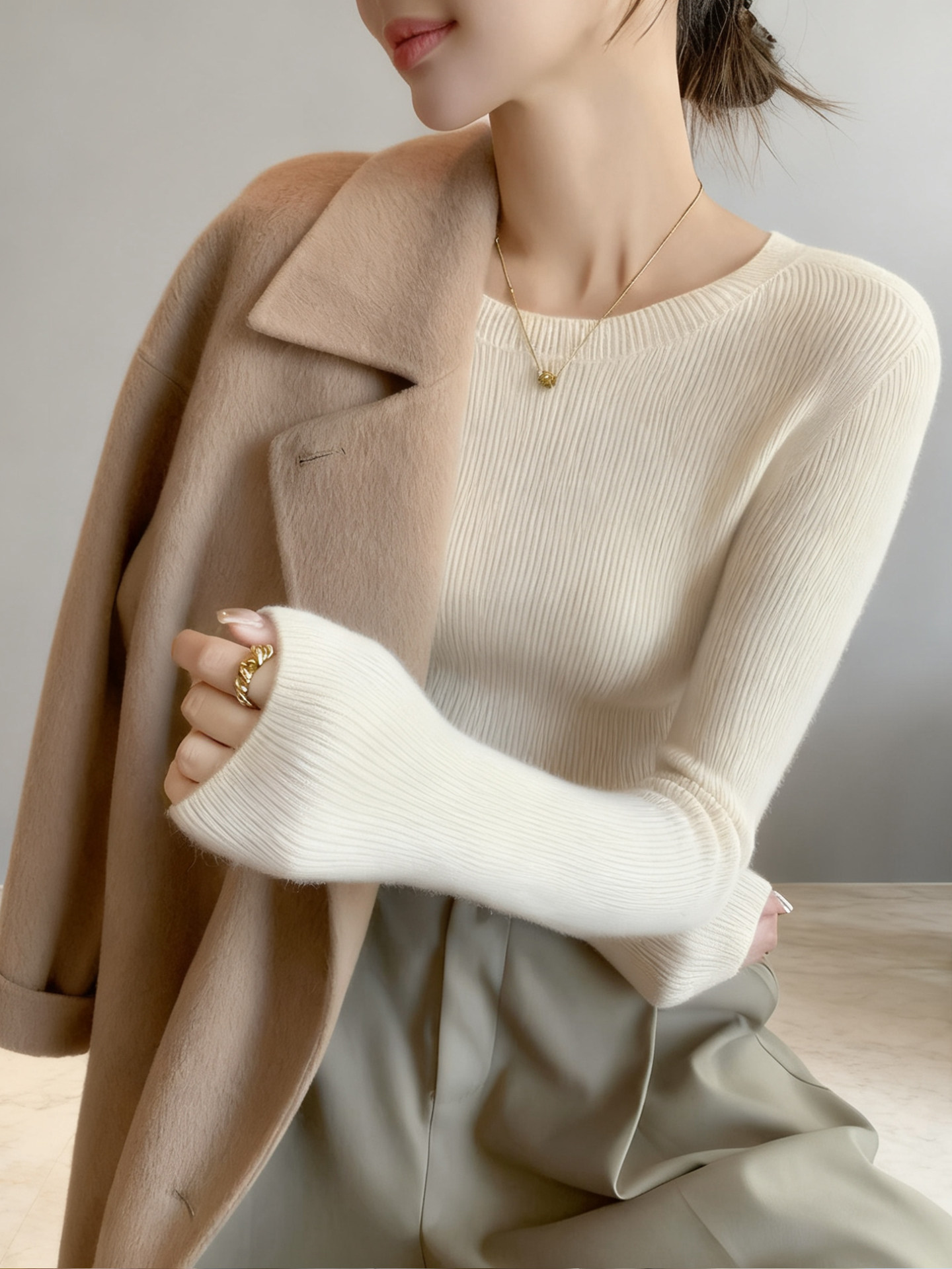 软糯不起球圆领毛衣女秋冬新款修身显瘦内搭洋气减龄针织打底衫,女装/女士精品,毛衣,淘宝优惠券,粉丝福利购,淘宝优惠卷