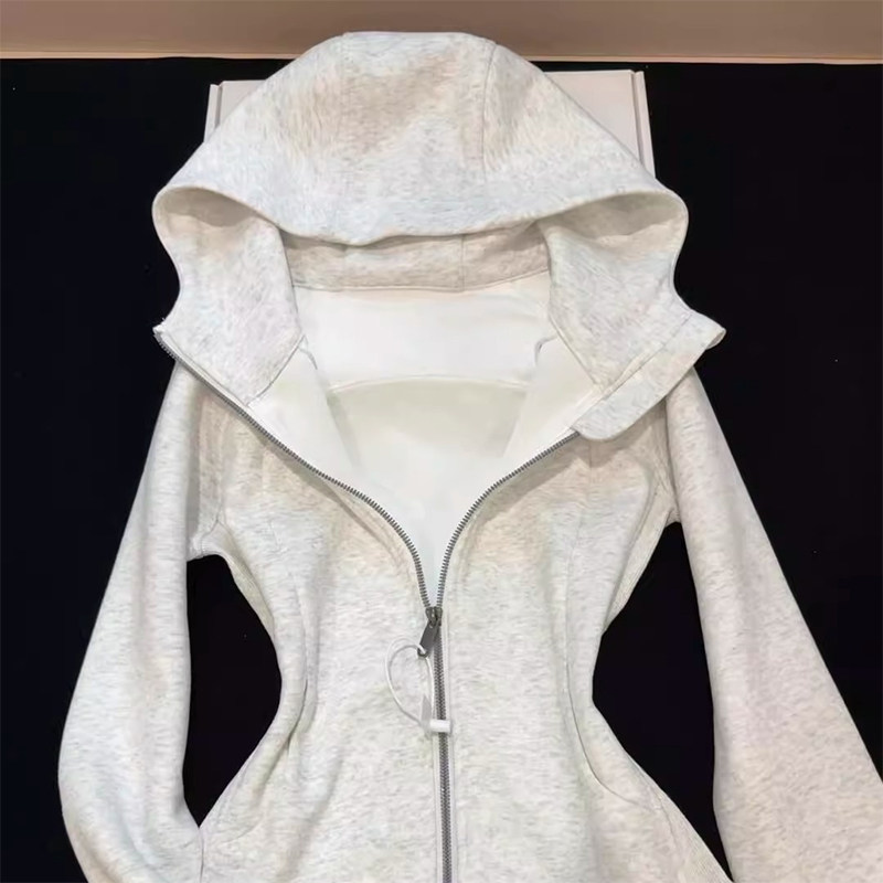 连帽长袖卫衣女春秋韩系超火收腰修身短款外套巨好看的长袖上衣,女装/女士精品,T恤,淘宝优惠券,粉丝福利购,淘宝优惠卷