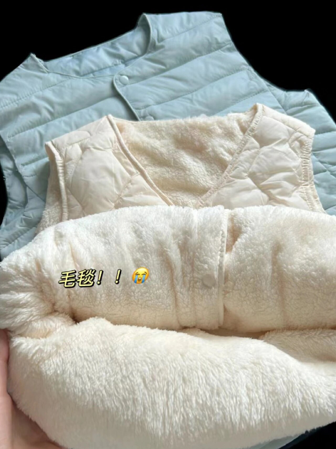 羽绒棉背心女冬季羊羔绒加绒内搭叠穿内胆老钱风菱格羽绒棉马甲