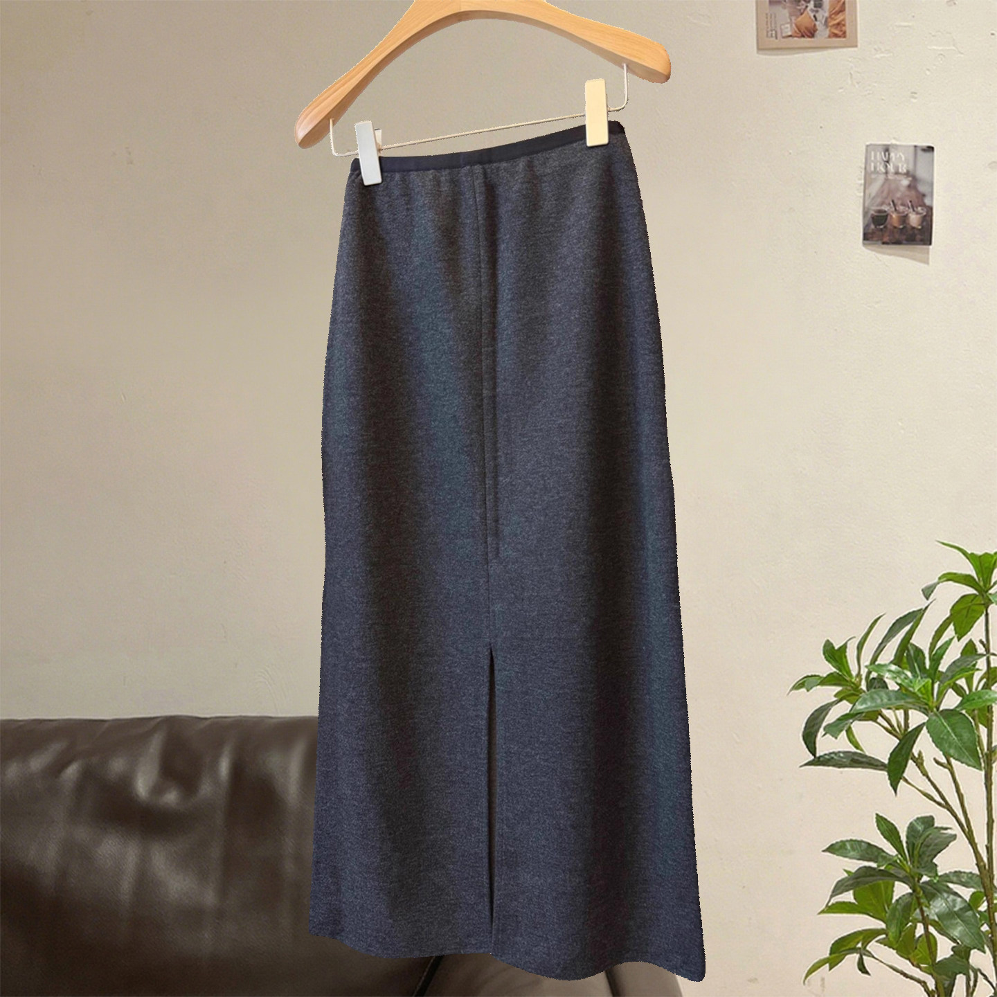 加绒加厚羊毛半身裙女秋冬高腰开叉直筒裙中长款深灰色毛呢包臀裙,运动/瑜伽/健身/球迷用品,瑜伽t恤,淘宝优惠券,粉丝福利购,淘宝优惠卷