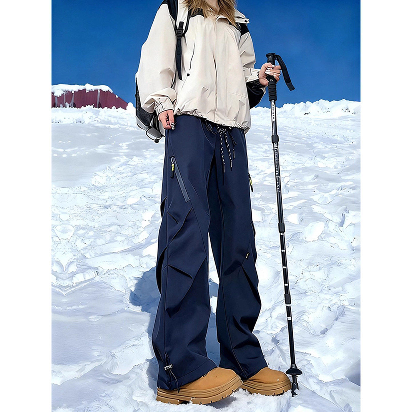 东北零下40度加绒冲锋裤女款防水防风户外滑雪裤哈尔滨工装防寒裤