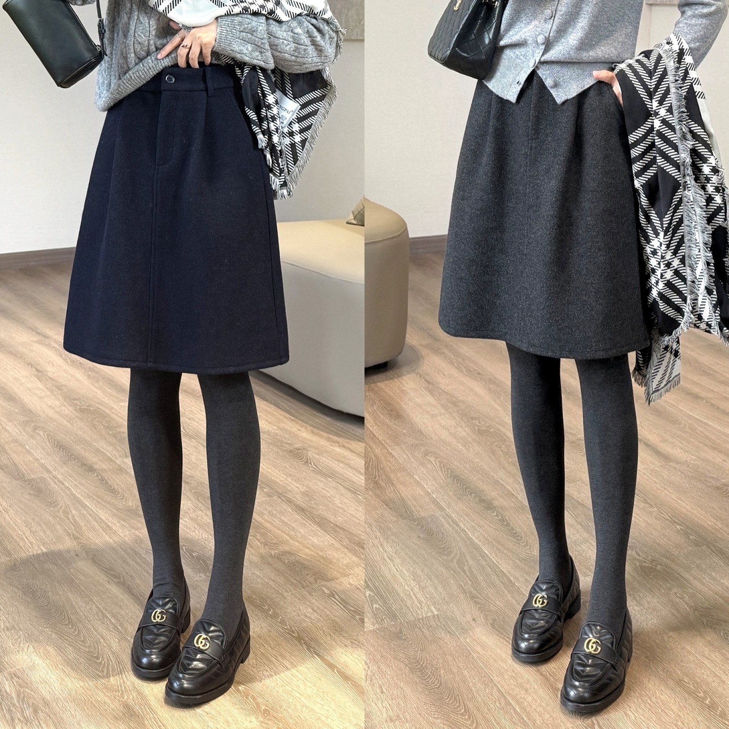 深灰色羊毛花苞中裙女秋冬新款高腰显瘦a字裙梨形身材毛呢半身裙,户外/登山/野营/旅行用品,速干T恤,淘宝优惠券,粉丝福利购,淘宝优惠卷