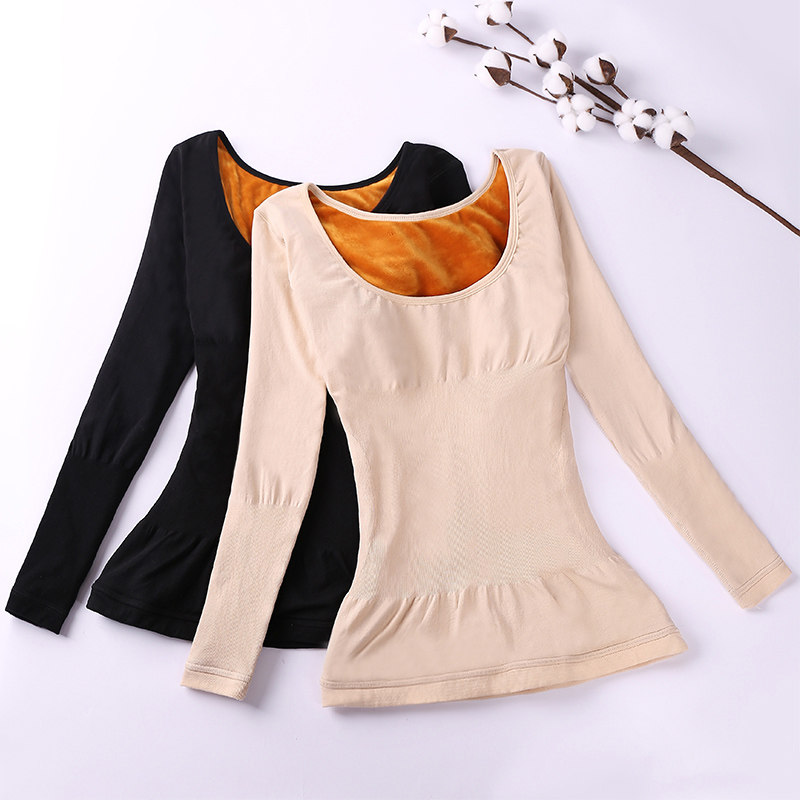 加绒加厚保暖内衣女紧身一体绒打底衫棉毛衫羊胎绒秋衣秋裤套装,女士内衣/男士内衣/家居服,保暖上装,淘宝优惠券,粉丝福利购,淘宝优惠卷