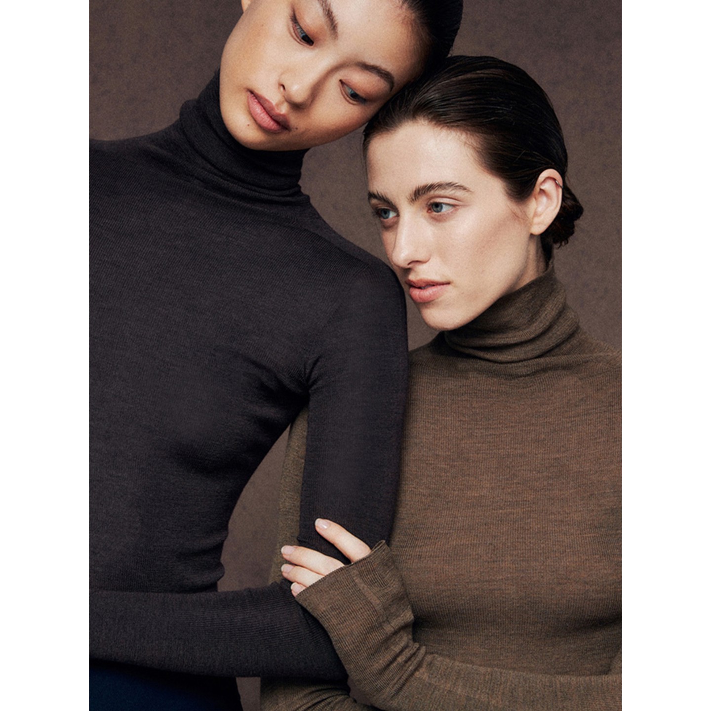 感气质高领针织打底衫女秋冬修身毛衣内搭堆堆领上衣1206r