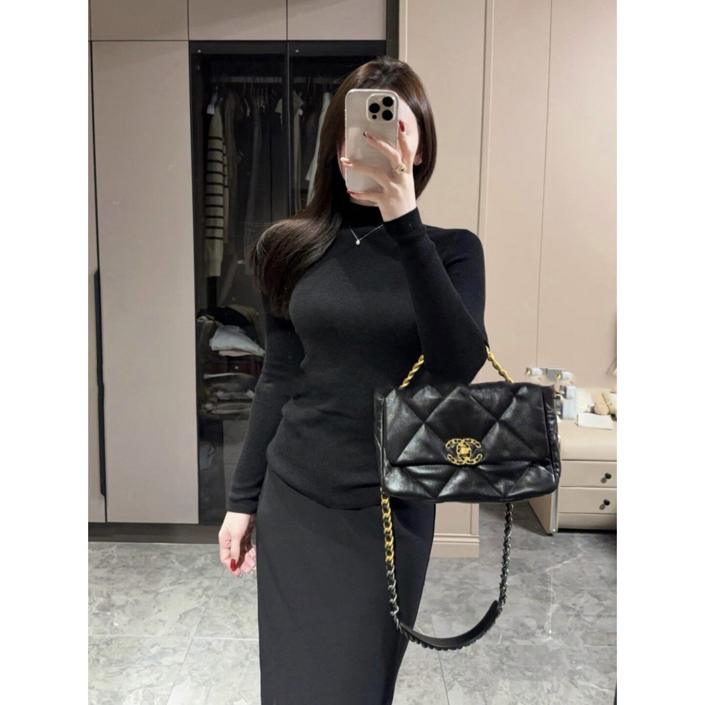 黑色半高领打底衫女春秋季修身软糯毛衣洋气高级感内搭针织衫上衣